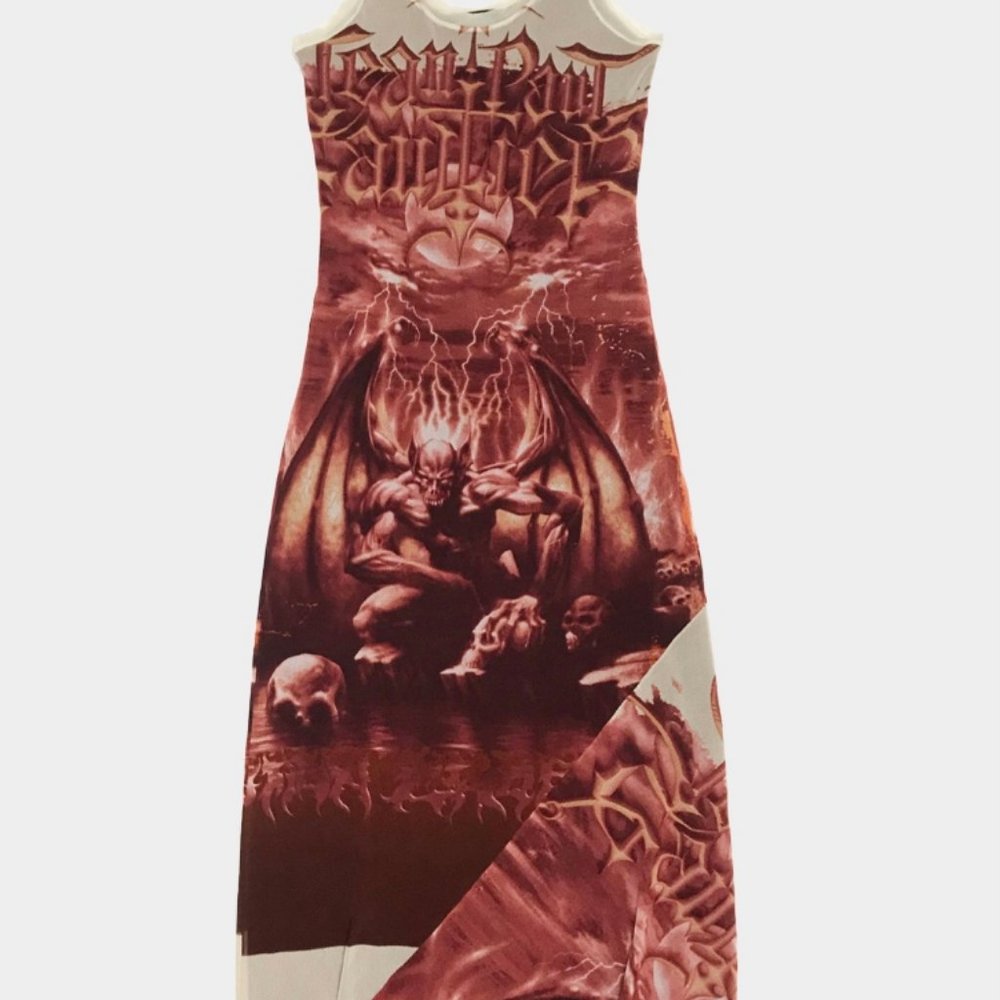 RARE VINTAGE JEAN PAUL GAULTIER TATTOO SATAN DRESS - Picture 11 of 16